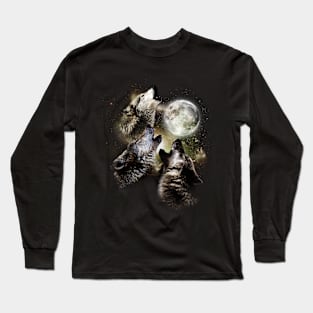 wolves howling Long Sleeve T-Shirt